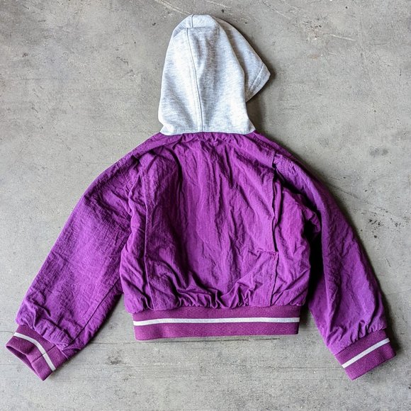 Vintage Members Only Kids Purple Gray Hooded Full Zip Jacket size 5 - Picture 10 of 10